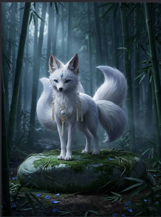 Fox in bamboo forest: temporary reference placeholder for the future native 3D scene